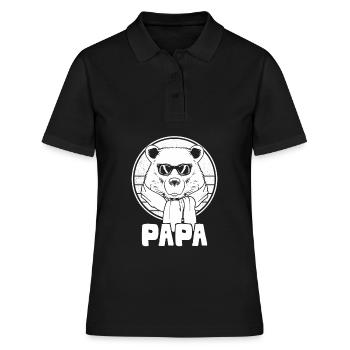 Fête des pères Papa Wear - Polo Femme - noir - Devant - Ailine (174cm)