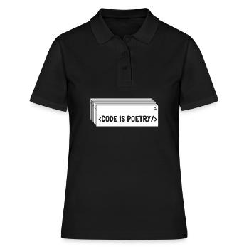 Programmeur Codeur développeur - Polo Femme - noir - Devant - Ailine (174cm)