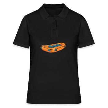 Rafting - Frauen Polo Shirt - Schwarz - Vorne - Ailine (174cm)
