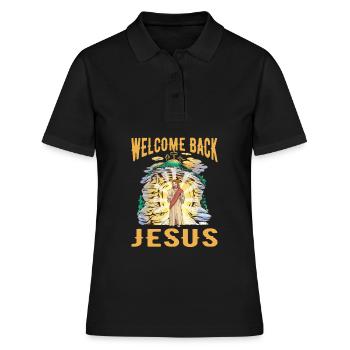 Christ Christianisme Grand - Polo Femme - noir - Devant - Ailine (174cm)