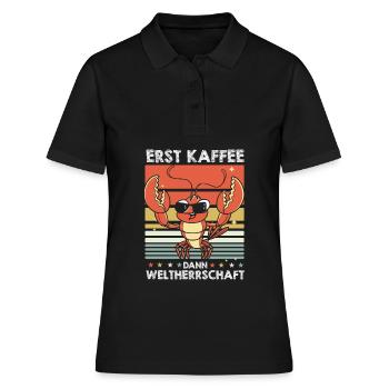Hummer Lobster Kaffee - Frauen Polo Shirt - Schwarz - Vorne - Ailine (174cm)