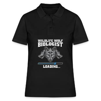 Wolf Biologe - Frauen Polo Shirt - Schwarz - Vorne - Ailine (174cm)
