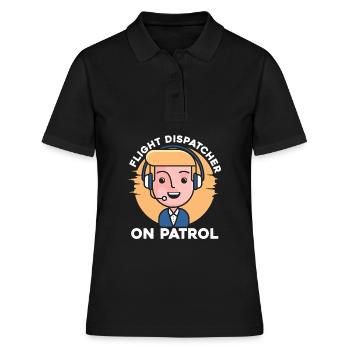 Notruf Leitstelle Einsatzzentrale - Frauen Polo Shirt - Schwarz - Vorne - Ailine (174cm)
