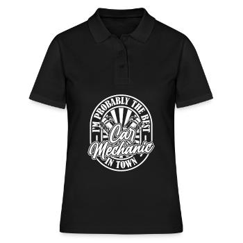 Kfz Mechaniker - Frauen Polo Shirt - Schwarz - Vorne - Ailine (174cm)