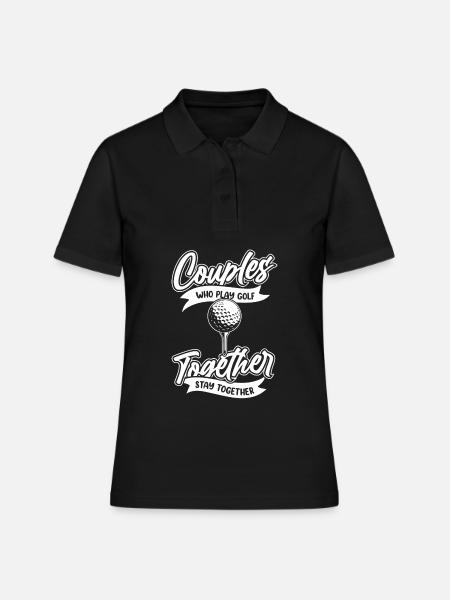 Golf Golfer Golfen - Frauen Polo Shirt - Schwarz