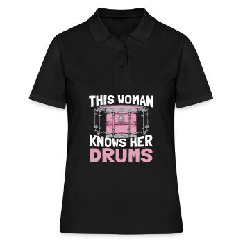 Batterie Batteur Batteur - Polo Femme - noir - Devant - Ailine (174cm)