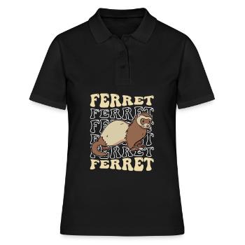 Putois furet - Polo Femme - noir - Devant - Ailine (174cm)