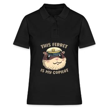 Copilote du putois furet - Polo Femme - noir - Devant - Ailine (174cm)