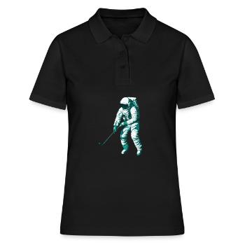 Golf Golfer Golfen - Frauen Polo Shirt - Schwarz - Vorne - Ailine (174cm)