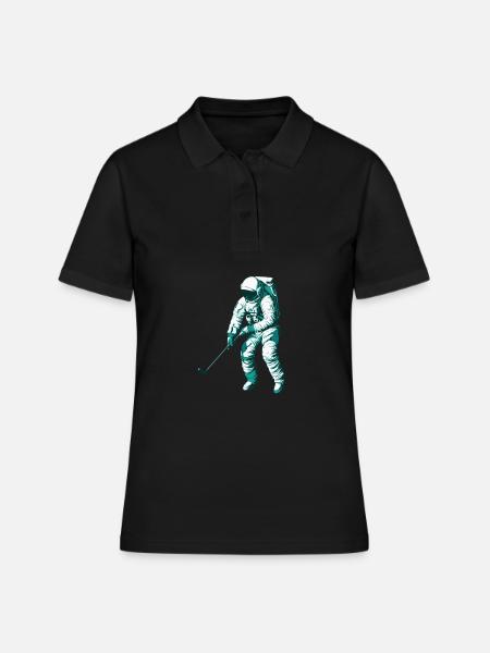 Golf Golfer Golfen - Frauen Polo Shirt - Schwarz