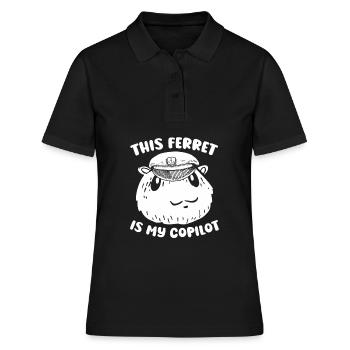 Putois furet - Polo Femme - noir - Devant - Ailine (174cm)