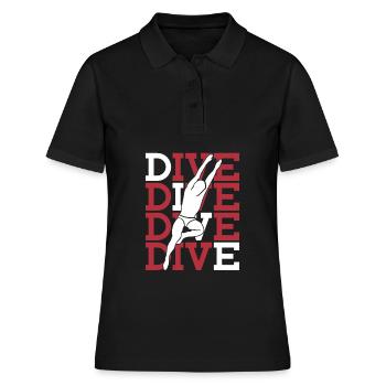 Diving Divers - Women's Polo Shirt - black - Front - Ailine (174cm)
