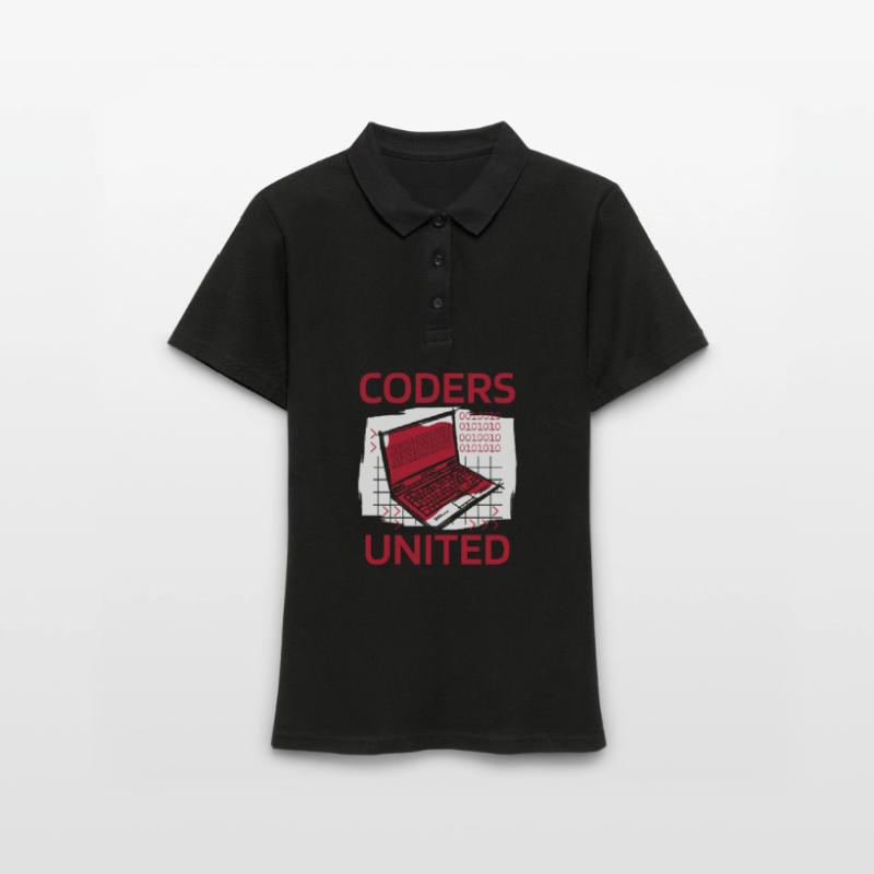 Développeur Coder Programmeur Ordinateur portable Polo Femme