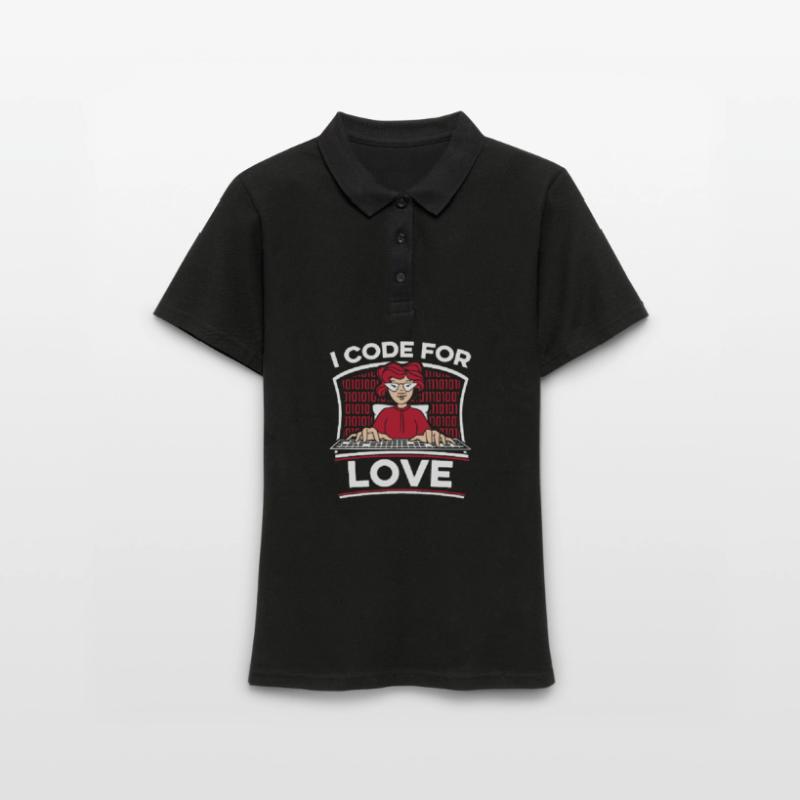 Entwickler Coder Programmierer Liebe Frauen Polo Shirt