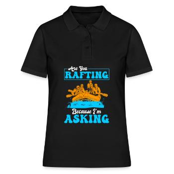Rafting Wildwasser Rafting - Frauen Polo Shirt - Schwarz - Vorne - Ailine (174cm)