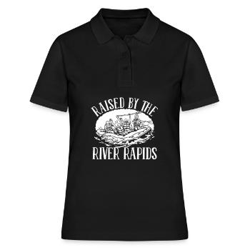 Rafting Wildwasser Rafting - Frauen Polo Shirt - Schwarz - Vorne - Ailine (174cm)