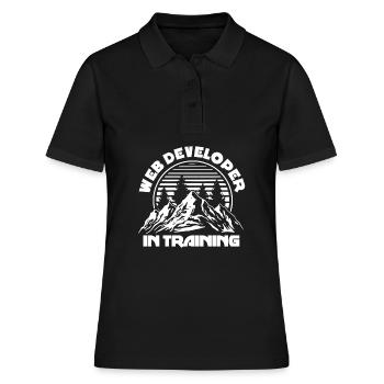 Web Entwickler Webdeveloper Ausbildung - Frauen Polo Shirt - Schwarz - Vorne - Ailine (174cm)