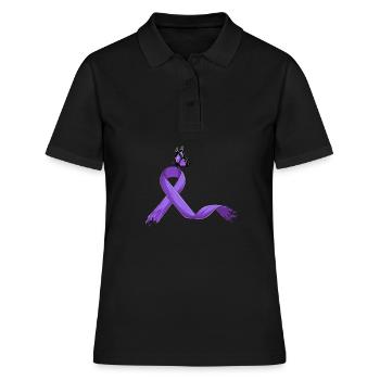 Fibromyalgia Rheumatism Cute - Women's Polo Shirt - black - Front - Ailine (174cm)