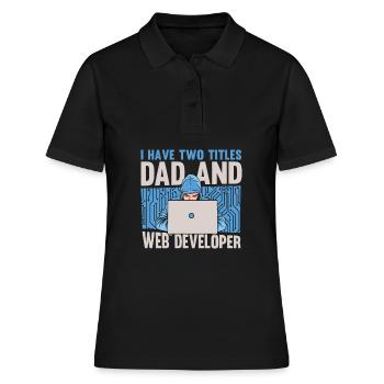 Web Entwickler Webdeveloper Vater - Frauen Polo Shirt - Schwarz - Vorne - Ailine (174cm)