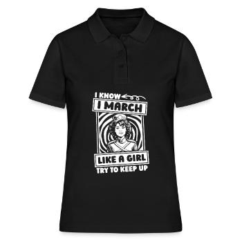 Fan Parade Brass Band Girls - Polo Femme - noir - Devant - Ailine (174cm)