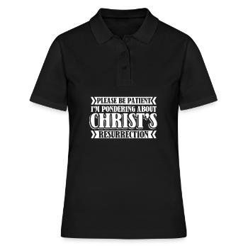 Christ Christentum - Frauen Polo Shirt - Schwarz - Vorne - Ailine (174cm)