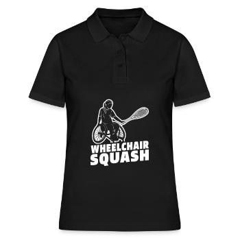 Squash - Frauen Polo Shirt - Schwarz - Vorne - Ailine (174cm)