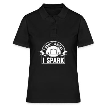 Électricien Électronicien Électricien Electricien de construction - Polo Femme - noir - Devant - Ailine (174cm)