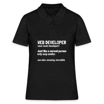 Web Developer Web Developer - Women's Polo Shirt - black - Front - Ailine (174cm)
