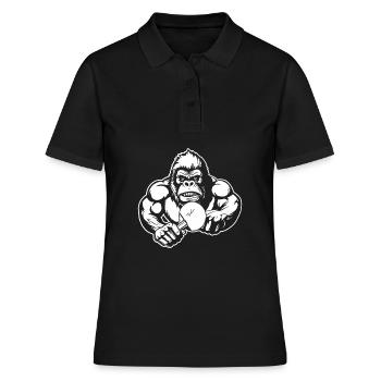 Tischtennis Pingpong - Frauen Polo Shirt - Schwarz - Vorne - Ailine (174cm)