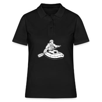 Rafting - Frauen Polo Shirt - Schwarz - Vorne - Ailine (174cm)