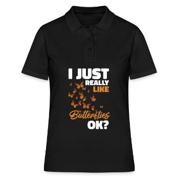 Hobbygärtner Garten Monarch - Frauen Polo Shirt - Schwarz - Vorne - Ailine (174cm)