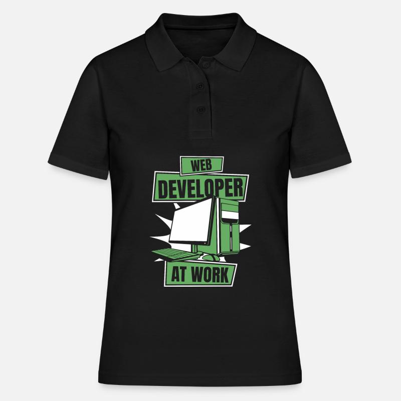 Web Developer Webdeveloper Cool - Women's Polo Shirt - black