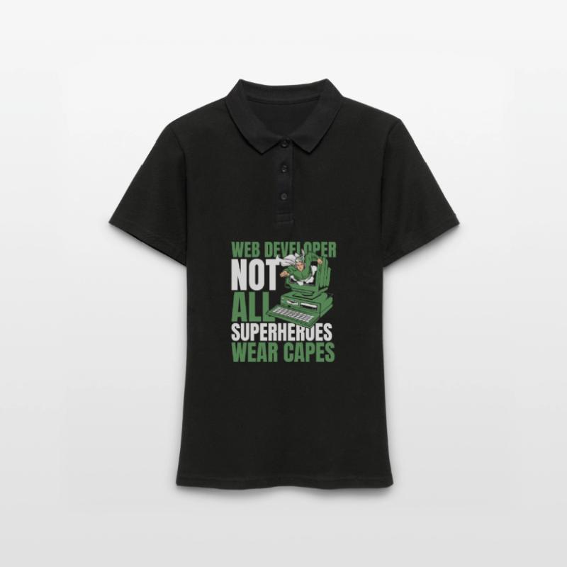 Web Developer Web Developer Superhero Women's Polo Shirt