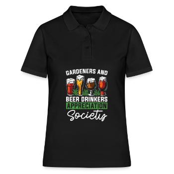 Hobbygärtner Garten Gesellschaft Garten Bier - Frauen Polo Shirt - Schwarz - Vorne - Ailine (174cm)