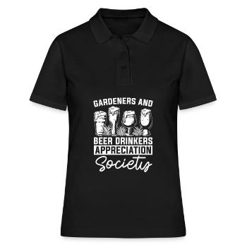 Hobbygärtner Garten Gesellschaft Garten Bier - Frauen Polo Shirt - Schwarz - Vorne - Ailine (174cm)