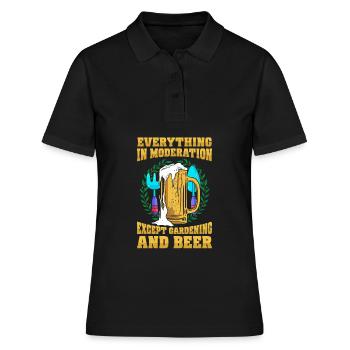 Hobby Gardener Garden Funny Garden Beer - Women's Polo Shirt - black - Front - Ailine (174cm)