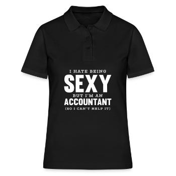 Buchhalter Steuerberater Sexy Buchhalterin - Frauen Polo Shirt - Schwarz - Vorne - Ailine (174cm)