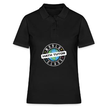 Professeur de mathématiques Professeur de mathématiques Tuteur de mathématiques - Polo Femme - noir - Devant - Ailine (174cm)