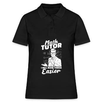 Professeur de mathématiques Professeur de mathématiques Tuteur de mathématiques - Polo Femme - noir - Devant - Ailine (174cm)