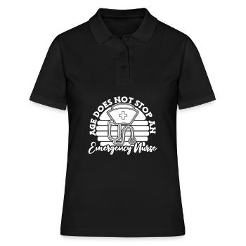 Krankenschwester Cool Notfall Krankenschwester - Frauen Polo Shirt - Schwarz - Vorne - Ailine (174cm)