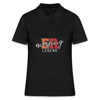 Krankenschwester Notfall Krankenschwester - Frauen Polo Shirt - Schwarz - Vorne - Ailine (174cm)