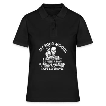Halloween Skelett - Frauen Polo Shirt - Schwarz - Vorne - Ailine (174cm)