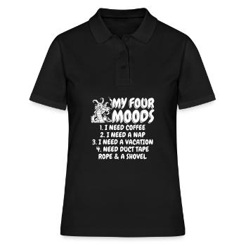 Kaffee Cafe - Frauen Polo Shirt - Schwarz - Vorne - Ailine (174cm)