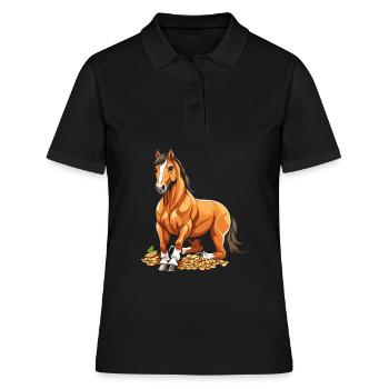 Sports équestres équestres à cheval - Polo Femme - noir - Devant - Ailine (174cm)