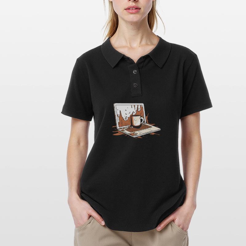 Entwickler Coder Programmierer Kaffee Frauen Polo Shirt