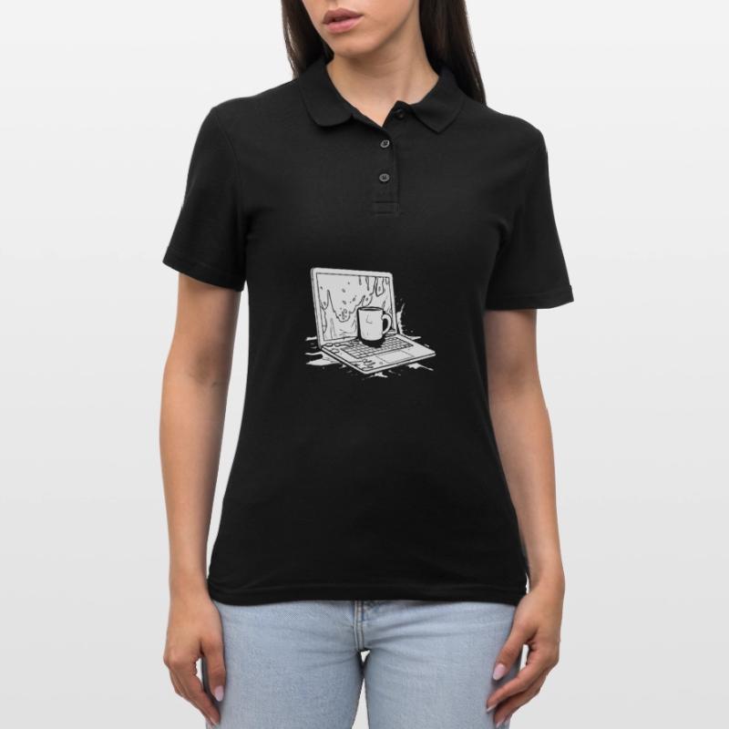 Entwickler Coder Programmierer Kaffee Frauen Polo Shirt