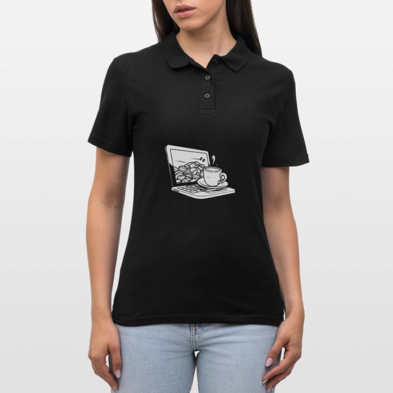 Entwickler Coder Programmierer Kaffee Frauen Polo Shirt