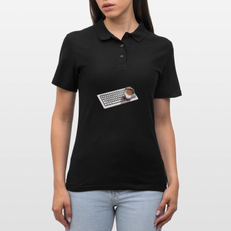 Entwickler Coder Programmierer Kaffee Frauen Polo Shirt
