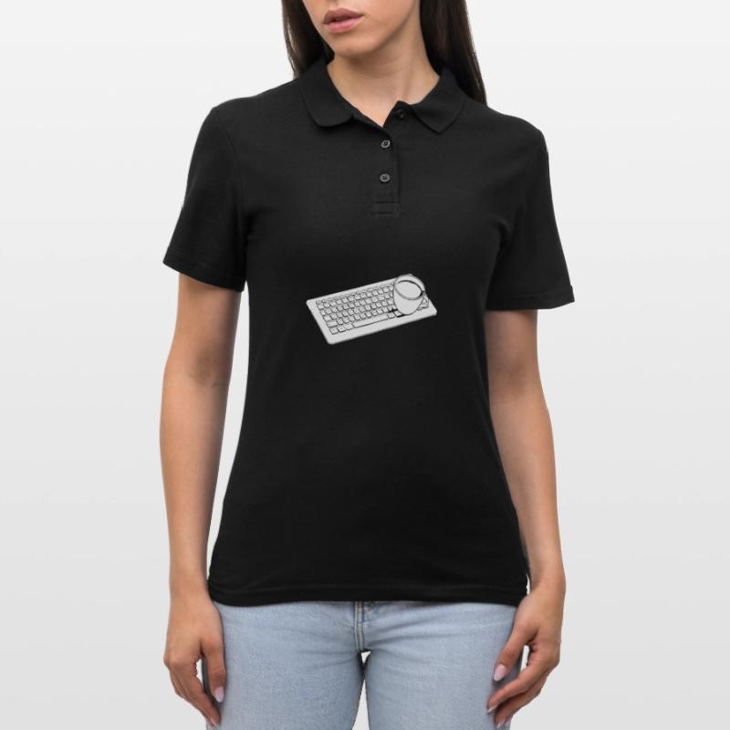 Entwickler Coder Programmierer Kaffee Frauen Polo Shirt