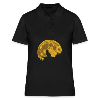 Cochon d'Inde Cochon d'Inde Lune - Polo Femme - noir - Devant - Ailine (174cm)